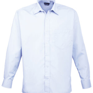 Long sleeve poplin shirt - Light Blue, 14.5