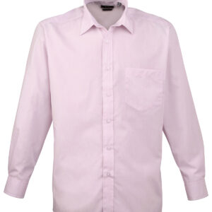 Long sleeve poplin shirt - Pink, 14.5