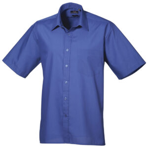 Short sleeve poplin shirt - Royal, 14.5
