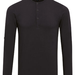 Long John roll-sleeve tee - Black, XS