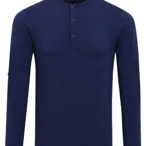 Long John roll-sleeve tee - Indigo, XS