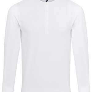 Long John roll-sleeve tee - White, XS