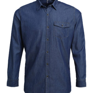 Jeans stitch denim shirt - Indigo Denim, XS