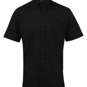Signature Oxford short sleeve shirt - Black, 14.5