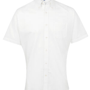 Signature Oxford short sleeve shirt - White, 14.5