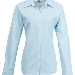 Women's signature Oxford long sleeve shirt - Light Blue, 8