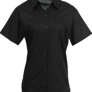 Women's signature Oxford short sleeve shirt - Black, 8