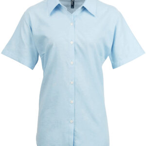 Women's signature Oxford short sleeve shirt - Light Blue, 8