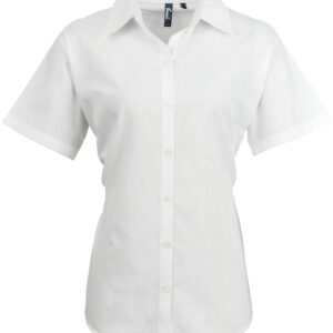 Women's signature Oxford short sleeve shirt - White, 8