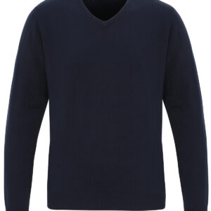 'Essential' acrylic v-neck sweater - Navy, XS