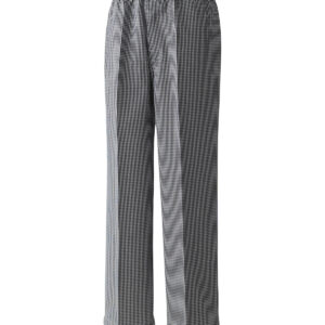 Pull-on chef’s trousers - Black White, XS