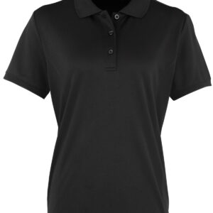 Women's Coolchecker® piqué polo - Black, XS
