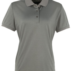 Women's Coolchecker® piqué polo - Dark Grey, XS