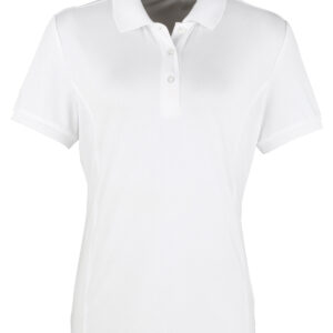 Women's Coolchecker® piqué polo - White, XS