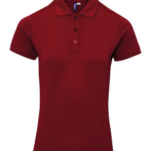 Women's Coolchecker® plus piqué polo - Burgundy, XS