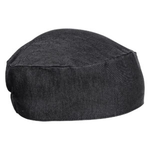 Chef's skull cap - Black Denim, One size