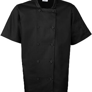 Short sleeve chef’s jacket - Black, XS