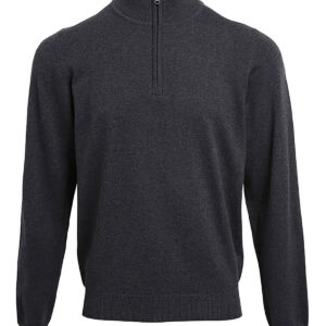 ¼ zip knitted sweater - Charcoal, XS