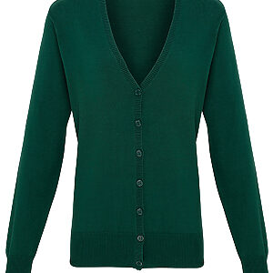 Women's button-through knitted cardigan - Bottle, 8