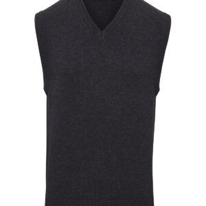 Sleeveless knitted sweater - Charcoal, XS