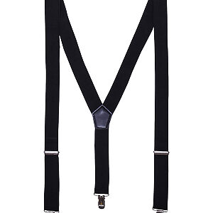 Clip-on trouser braces - Black, One size