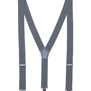 Clip-on trouser braces - Steel, One size