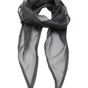 'Colours' Chiffon scarf - Dark Grey, One size