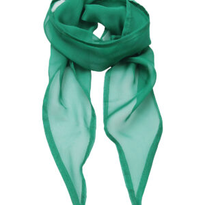 'Colours' Chiffon scarf - Emerald, One size