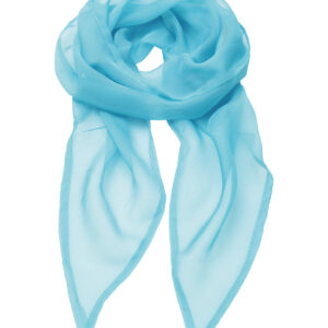 'Colours' Chiffon scarf - Turquoise, One size