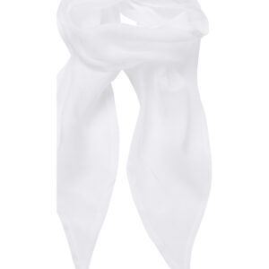 'Colours' Chiffon scarf - White, One size