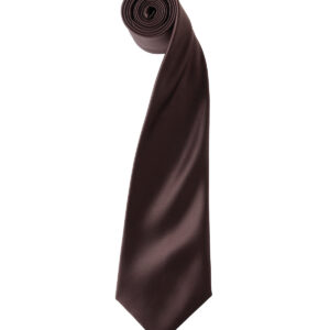 'Colours' satin tie - Brown, One size