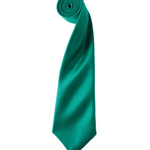 'Colours' satin tie - Emerald, One size