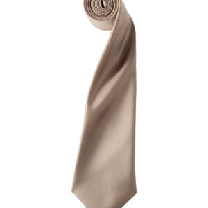 'Colours' satin tie - Khaki, One size