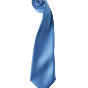 'Colours' satin tie - Mid Blue, One size