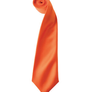 'Colours' satin tie - Orange, One size