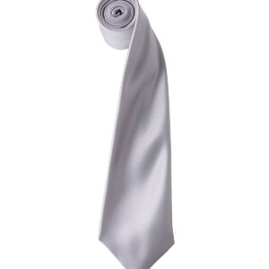 'Colours' satin tie - Silver, One size