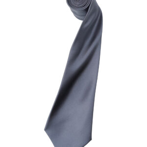 'Colours' satin tie - Steel, One size