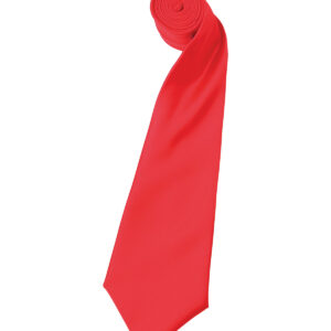 'Colours' satin tie - Strawberry Red, One size