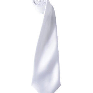 'Colours' satin tie - White, One size