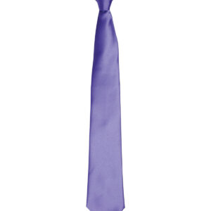'Colours' satin clip tie - Purple, One size