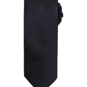 Micro waffle tie - Black, One size