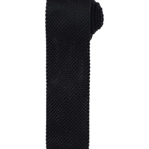 Slim knitted tie - Black, One size