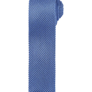 Slim knitted tie - Mid Blue, One size