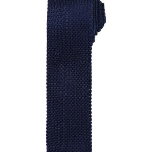 Slim knitted tie - Navy, One size