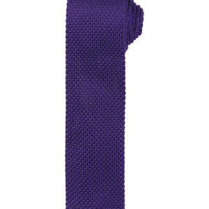 Slim knitted tie - Purple, One size