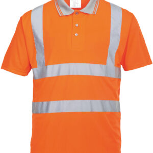 Hi-vis short sleeved polo (S477/RT22) - Orange, S