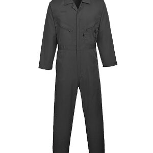 Liverpool zip coverall (C813) - Black, S Reg