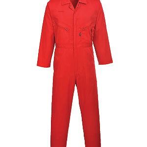 Liverpool zip coverall (C813) - Red, S Reg
