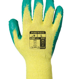 Classic grip glove - latex (A150) - Yellow/Green, M