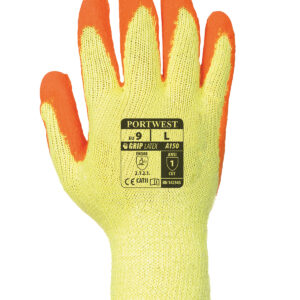 Classic grip glove - latex (A150) - Yellow/Orange, M